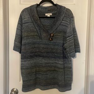 Women’s 2X CJ Banks Short Sleeve Sweater